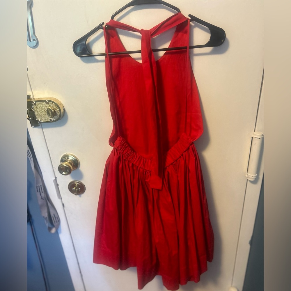 Red Mini Backless Dress - Picture 3 of 3